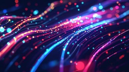 Obraz premium Abstract Neon Light Trails