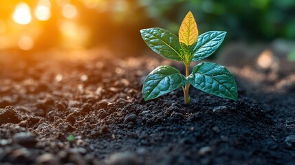 A split image of a wilting plant under a damaged ozone layer that transforms into a thriving one with a healthy ozone layer illustrates environmental recovery.