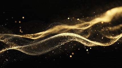 Abstract Golden Wave