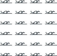 Symbols in the form of simple images of one animal, similar to a cat.