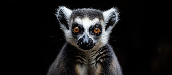 Obraz premium Ring-tailed Lemur Portrait with Intense Stare