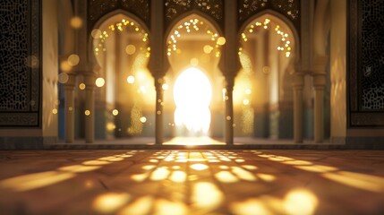 Golden Sunlight in a Mosque