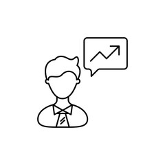 The icon of a ceo's thinking,, CEO Icons