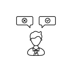 Decision making icon, CEO Icons