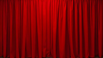 Elegant Silky Red Curtain Texture Background