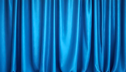 Luxurious Silky Blue Curtain Background