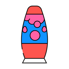 lava lamp line icon vector. lava lamp sign. isolated symbol illustration