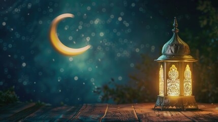 Ramadan Lantern & Crescent Moon