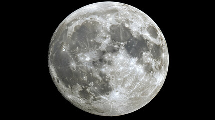 Obraz premium A Detailed Photographic Image of the Moon's Surface, Showing Craters and Other Features.