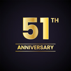 A stylish graphic design featuring the number and the word 'anniversary' in gold. Ideal for commemorating a special anniversary milestone.