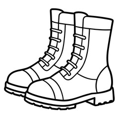   boots icon line art vector, icon, illustration