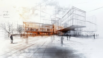 Fototapeta premium Architectural Sketch