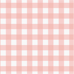 ギンガムチェックシームレスパターン＊コーラルレッド