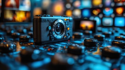 A descriptive view of multimedia entertainment, emphasizing the diverse forms of digital content available today.