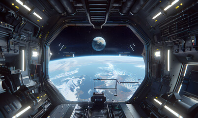 Future technology space scene