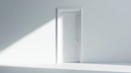 White Doorway with Sunlight