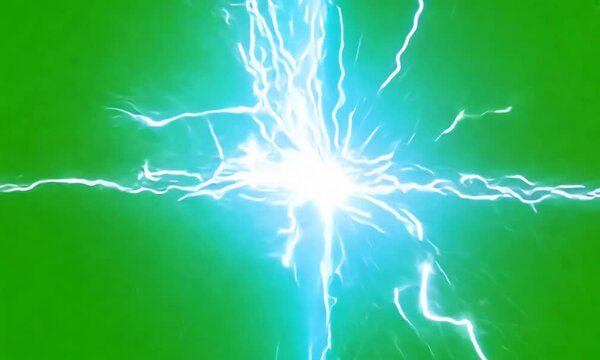 Bright arcs of electricity crackle and weave across the screen