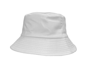 White bucket hat PNG transparent.