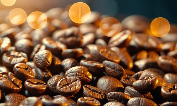 close up of coffee beans