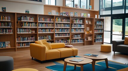 Cozy Library with Innovative Design for Knowledge Sharing