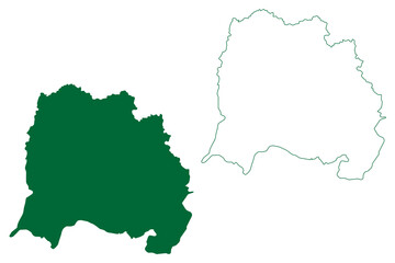 Fototapeta premium West Singhbhum district (Jharkhand State, Republic of India, Kolhan division) map vector illustration, scribble sketch West Singhbhum map