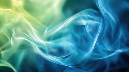 Fototapeta premium Abstract Blue and Green Swirling Light 