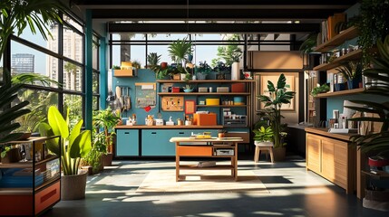 Colorful Marketplace of Inventive Products