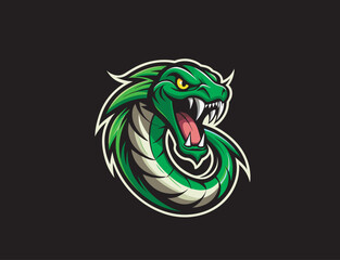 Mascot Snake Logo idea vector Design