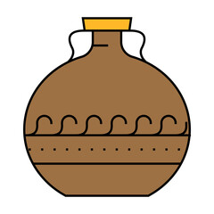 amphora container line icon vector. amphora container sign. isolated symbol illustration