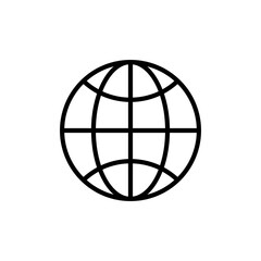 Obraz premium Globe earth vector icon, Global network trendy style illustration for web and app..eps