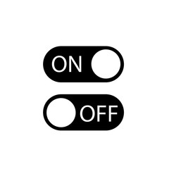 On off button slider illustration for web and app on white background..eps