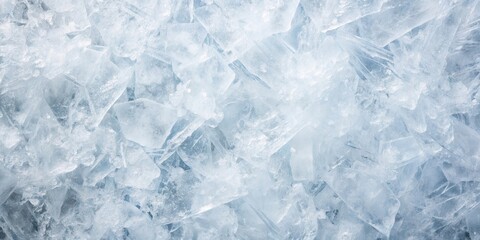 Obraz premium An Abstract Close-Up of Icy Crystals, Shimmering and Translucent, Creating a Cold and Serene Texture