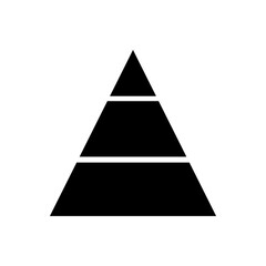 Pyramid chart icon.vector flat black simple illustration for web and app..eps