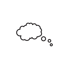 Retro line cloud think sign , simple linear illustration for web and app..eps