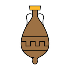 elegant amphora line icon vector. elegant amphora sign. isolated symbol illustration
