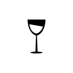 Wine glass icon.vector flat black simple illustration for web and app..eps