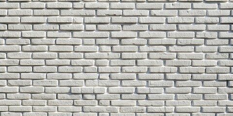 Obraz premium A pristine white brick wall with a smooth, even texture and subtle variations in the mortar joints, showcasing a timeless and elegant architectural design.