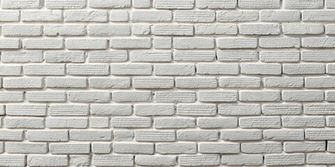 Fototapeta premium A seamless pattern of white brick wall texture, perfect for creating a clean and minimalist backdrop.