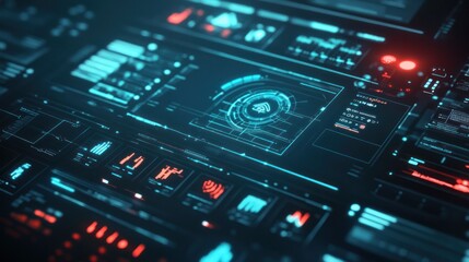 Obraz premium Smart home control panel: A centralized interface for managing all connected devices, security, and energy usage