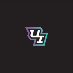 dynamic and bold concept UI gaming monogram logo letter modern esport