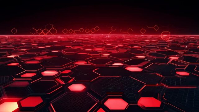 照らされた赤いハニカムフィールド1