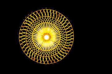  Abstract rattan lamp lighting background pattern.