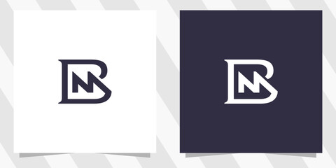 Letter bm mb logo design vector