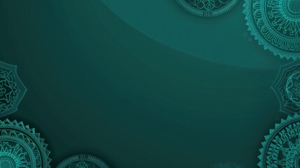 Teal Mandala Background