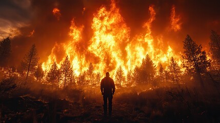 A business meeting addresses the global wildfire crisis and its impact on future climate strategies.