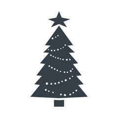 Christmas tree icon design vector template