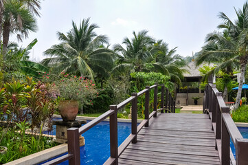 Fototapeta premium Nice hotel on Phuket island near the ocean, Thailand
