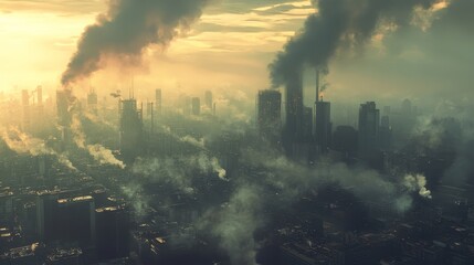 Obraz premium Pollution. Environmental issues concept