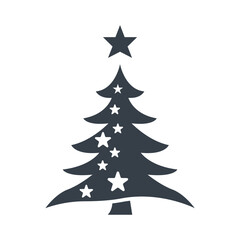 Christmas tree icon design vector template