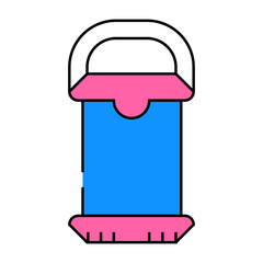 light lamp line icon vector. light lamp sign. isolated symbol illustration